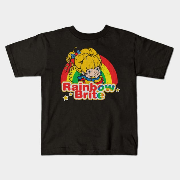 Rainbow Brite Happy Christmas Kids T-Shirt by Ilustra Zee Art